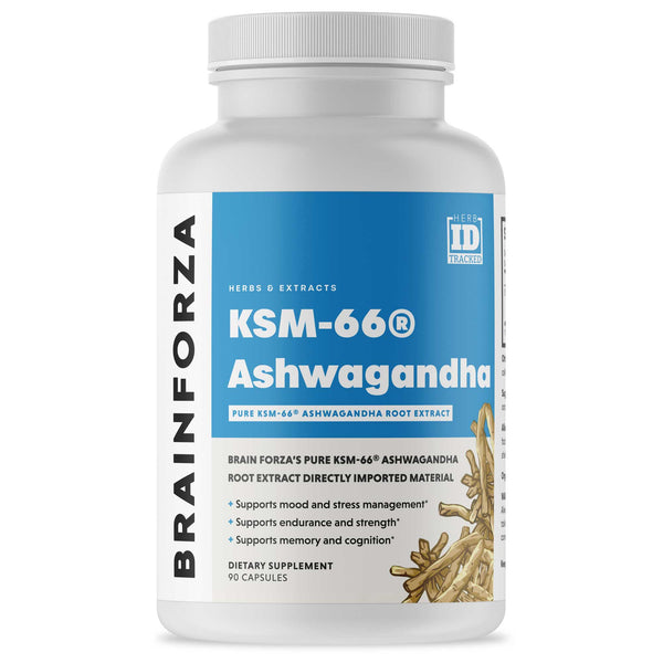 Brain Forza KSM-66 Ashwagandha Root Extract 500mg 1,000mg Strong potent, 90 capsules