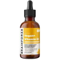 Vegan+ Vitamin D3 + K2 Liquid Drops, 2oz