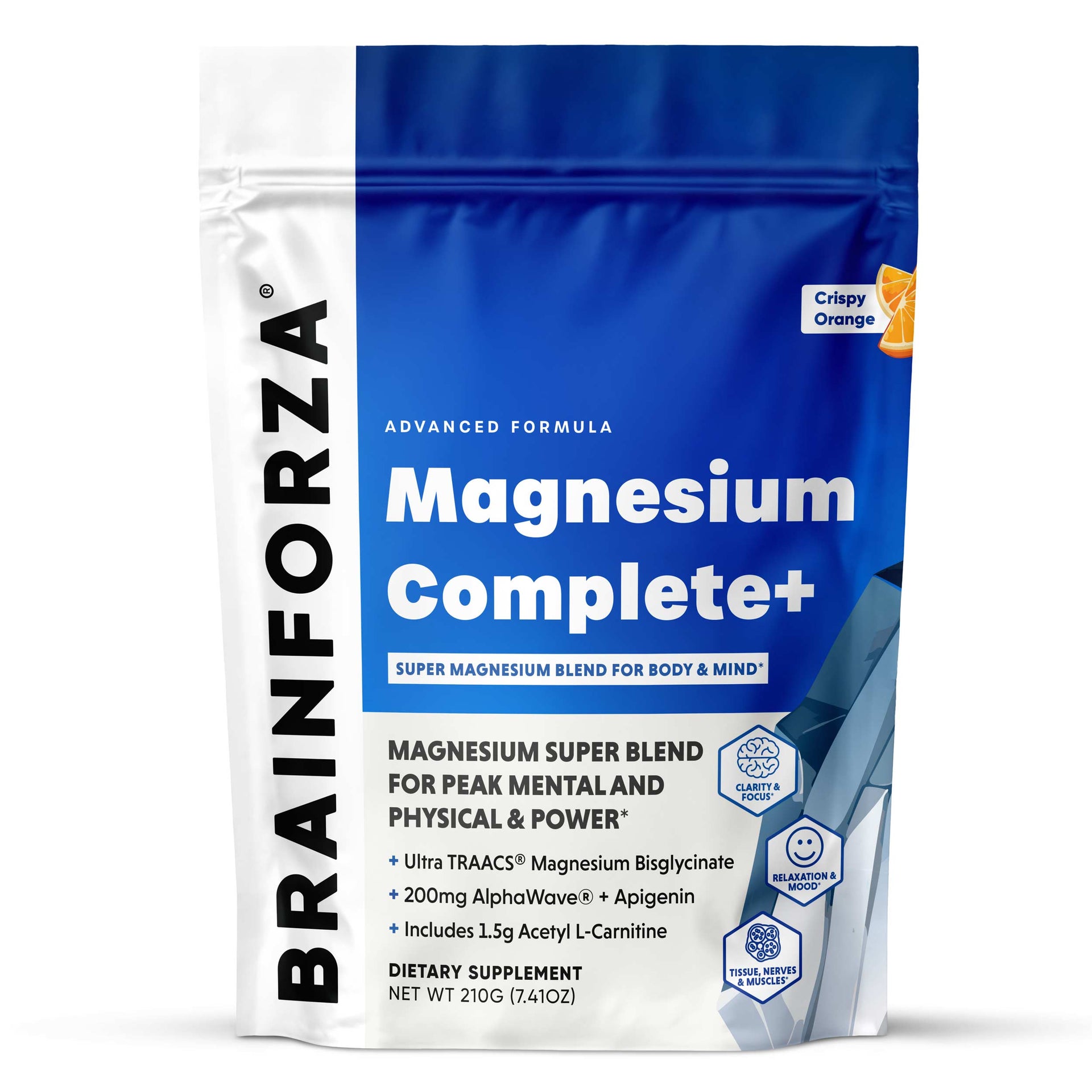 Brain Forza Magnesium Complete+, 30 Servings - Crispy Orange Brain Forza Brain Forza Magnesium Complete+, 30 Servings - Crispy Orange Brain Forza