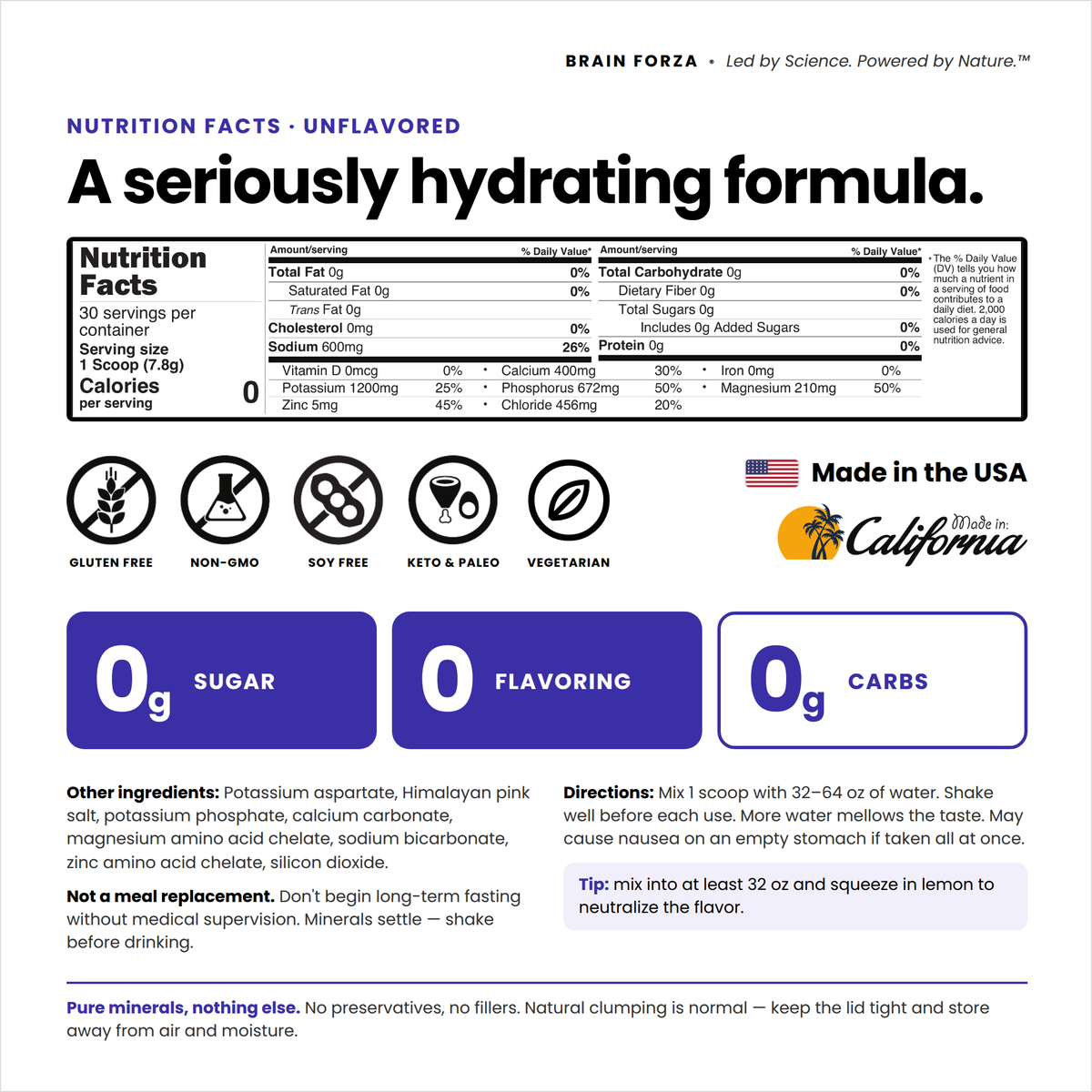 Super Fast Keto Electrolytes, 30 Servings
